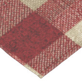 Elegant Burgundy Ivory Rust Red Plaid Pattern Tafelkleed (Gekanteld)