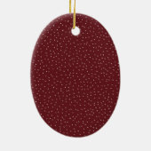 Elegant Burgundy Joy-script Foto met Kerstmis Keramisch Ornament (Achterkant)