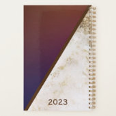 Elegant Burgundy Magenta Gold Fox in 2023 Planner (Achterkant)