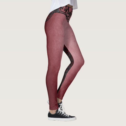 Elegant burgundy modern leggings (Rechts)