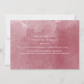 Elegant Burgundy Monogram Weddenschap Save The Date (Achterkant)