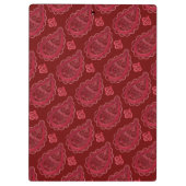 Elegant Burgundy Paisley Pattern gepersonaliseerd Klembord (Achterkant)