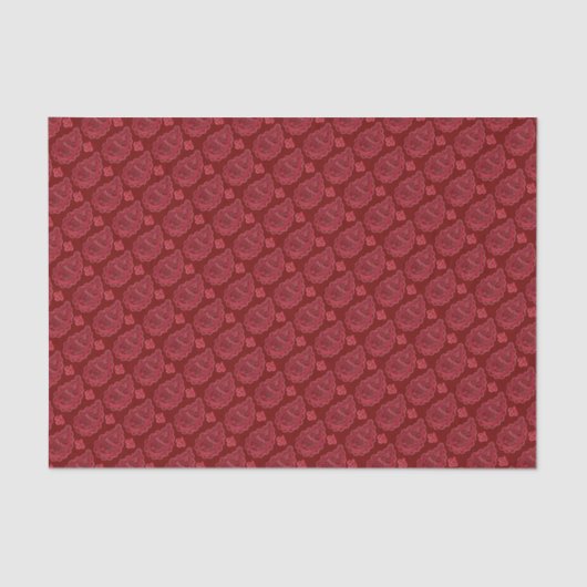 Elegant Burgundy Paisley Pattern Tissuepapier (Voorkant)