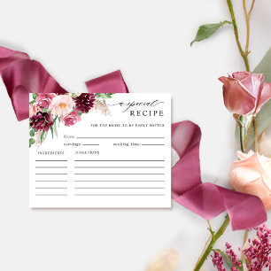 Elegant Burgundy Pink Blush Vrijgezellenfeest Reci