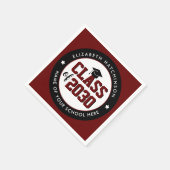 Elegant Burgundy Red Class of 2023 Afstuderen Servet (Hoek)