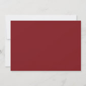 Elegant Burgundy Red Floral Lijst Summer Weduwen Kaart (Achterkant)