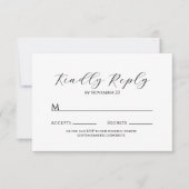 Elegant Burgundy Romantic Rose RSVP Card (Devant)