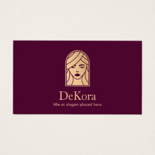 Elegant Burgundy Roos Gold Face Visitekaartje