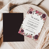 Elegant Burgundy Summer Floral Vow Renewal Kaart
