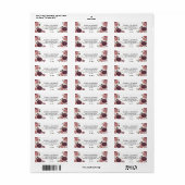 Elegant Burgundy Summer Return Address Label (Full Sheet)