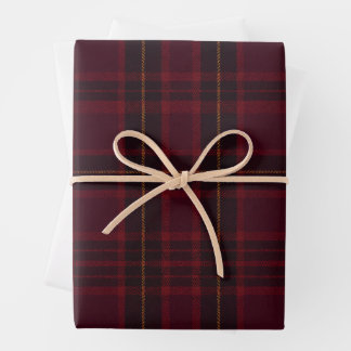 Elegant Burgundy Tartan Inpakpapier Vel
