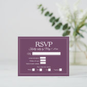 Elegant Burgundy Wine Berry Velvet Wedding RSVP (Debout devant)