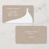 Elegant Burlap Wedding Dress Visitekaartje (Voorkant / Achterkant)