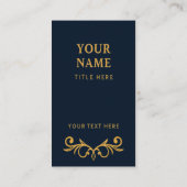 Elegant Business Card – Royal Gold Emblem Visitekaartje (Achterkant)