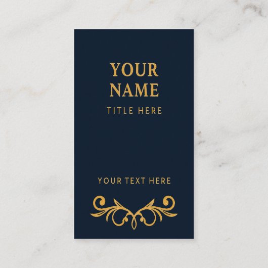 Elegant Business Card – Royal Gold Emblem Visitekaartje (Achterkant)