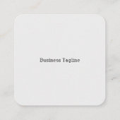 Elegant Business Company Logo Formal Lichtgrijs Vierkante Visitekaartje (Achterkant)