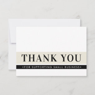 ELEGANT BUSINESS DANK U bestelling invoegen ivoor Bedankkaart