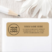 Elegant Business Logo Return Address Etiket (Insitu)