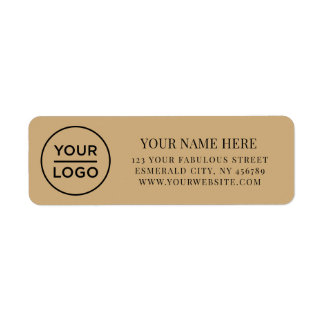Elegant Business Logo Return Address Etiket