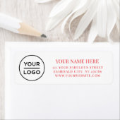 Elegant Business Logo Return Address Etiket (Insitu)