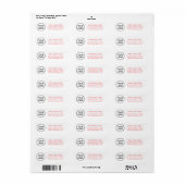 Elegant Business Logo Return Address Etiket (Full Sheet)