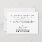 ELEGANT BUSINESS MERCI insérer rose noir (Dos)