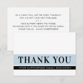 ELEGANT BUSINESS MERCI ordre insérer bleu pâle (Devant / Derrière)