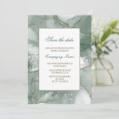 Elegant Business party nodig groen save de datum Kaart (Staand voorkant)