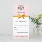 Elegant Business Personalized Gift Certificate (Staand voorkant)