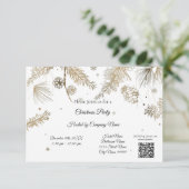 Elegant Bussines - Uitnodiging voor Kerstmis (Staand voorkant)