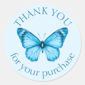 Elegant Butterflies BEDANKT voor de aankoop CUSTOM Ronde Sticker (Voorkant)