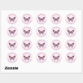 Elegant Butterflies BEDANKT voor de aankoop CUSTOM Ronde Sticker (Vel)