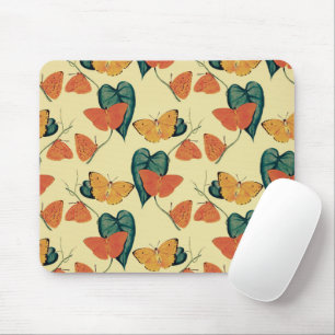 Elegant  Butterflies en Leaves Pattern   Muismat