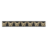 Elegant Butterflies op Black Grosgrain Lint (Voorkant)