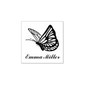 Elegant Butterfly — Aangepaste naam Rubberstempel (Afrduk)