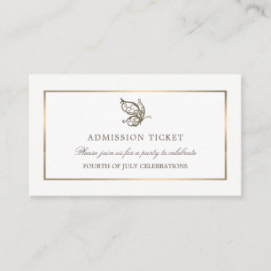 Elegant Butterfly, Admission Ticket Informatiekaartje