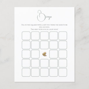 Elegant Butterfly Baby shower Bingo spel Flyer