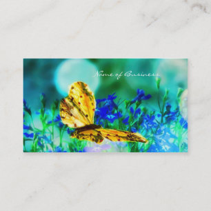 Elegant Butterfly Blue Flower Garden Visitekaartje