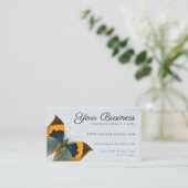 Elegant Butterfly  Blue Romantic Ephemera Visitekaartje (Staand voorkant)