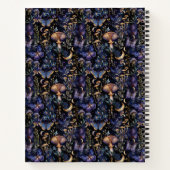 Elegant Butterfly Botanical Night Pattern Notitieboek (Achterkant)