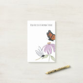 Elegant Butterfly en Paarse Vloerstijl Post-it® Notes (Op bureau)