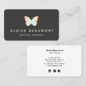 Elegant Butterfly Event Planner Visitekaartje (Voorkant / Achterkant)