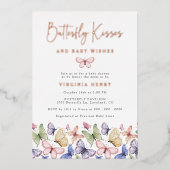 Elegant Butterfly Folie Uitnodiging (Voorkant)