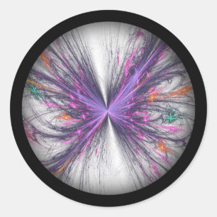 Elegant Butterfly Fractal Ronde Sticker
