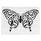 Elegant Butterfly Gift Bag Design by Eksi Groot Cadeauzakje (Achterkant)