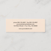 Elegant Butterfly Logo Professional Peach Tan Mini Visitekaartje (Achterkant)