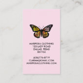 Elegant Butterfly Monarch AANGEPASTE PRIJS LABEL (Achterkant)