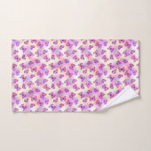 Elegant Butterfly Pattern Pink Pastel Design Bad Handdoek (Handdoek)