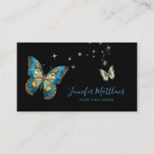Elegant Butterfly QR Code Script Visitekaartje (Voorkant)