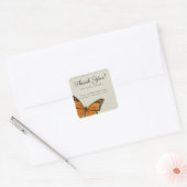 Elegant Butterfly Romantic  Ephemera Vierkante Sticker (Envelop)